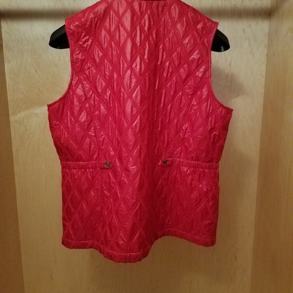 Chico's Quilted Vest Red - Picture 2 of 3